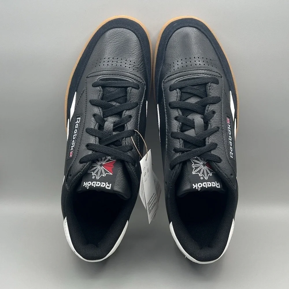 Reebok Classic Club C Revenge Vintage Black And‎ Gum Retro - Men's Size 11 NEW